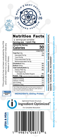 NexGen Genepro Whey Protein Single Serving Stick Packs